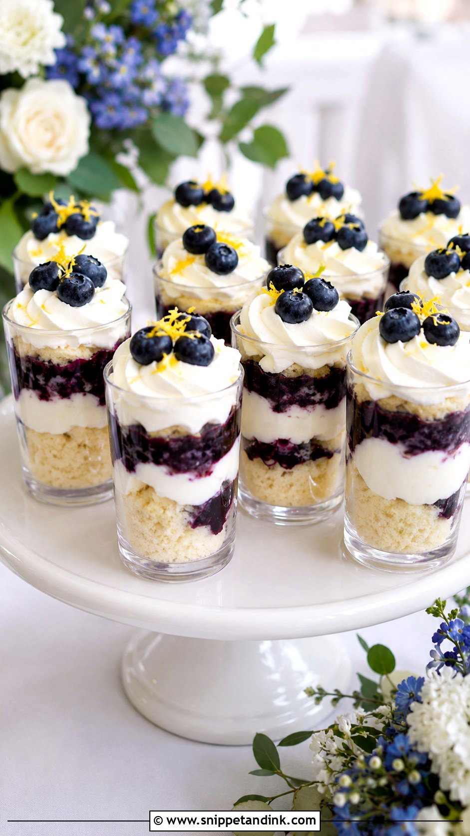 Blueberry Wedding Cake Shooters - Snippet and Ink - 20 Wedding Cake Shooters
