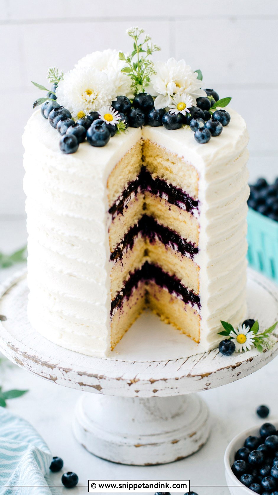Blueberry Wedding Cake - Snippet and Ink - 25 Something Blue Cake Ideas