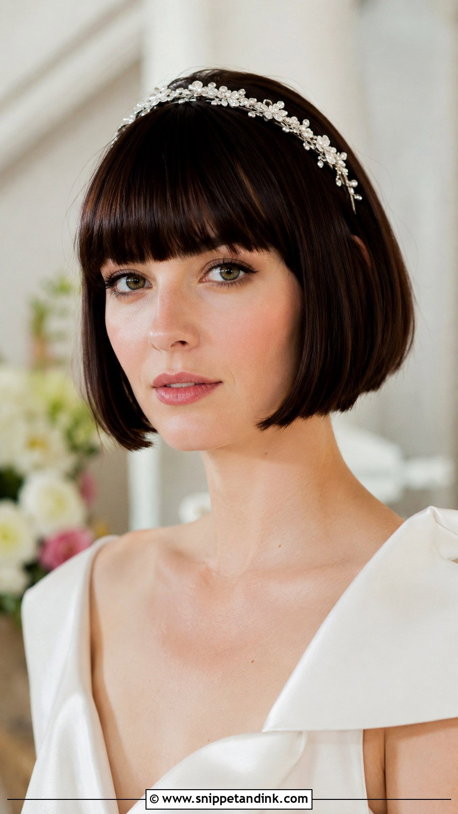 Blunt Bangs With Bob Haircut - Snippet and Ink - 25 Bride Hairstyles with Bangs