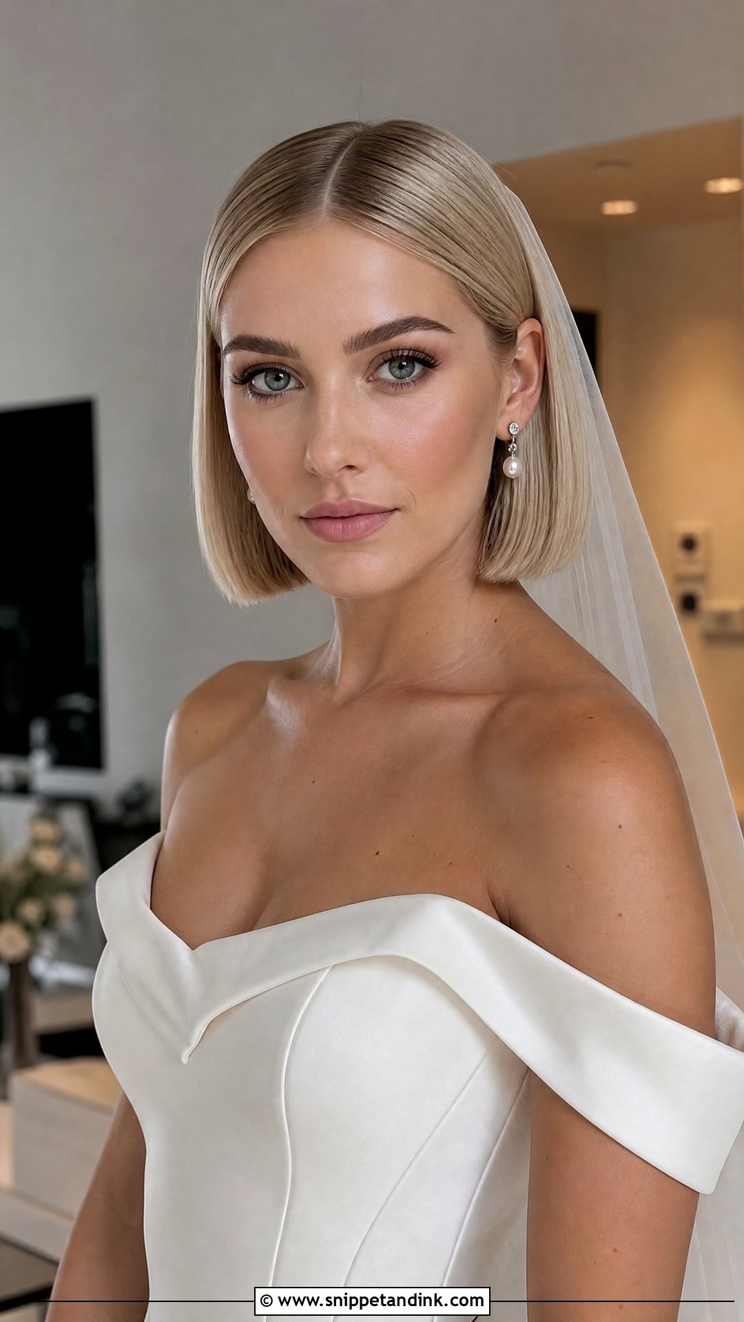 Blunt Bob Wedding Hair - Snippet and Ink - 15 Bob Hair for Wedding Ideas