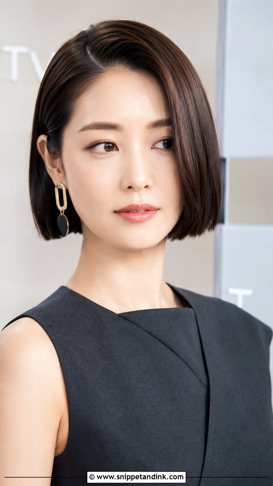 Blunt Bob With Deep Side Part - Snippet and Ink - 20 Bob Wedding Guest Hairstyles