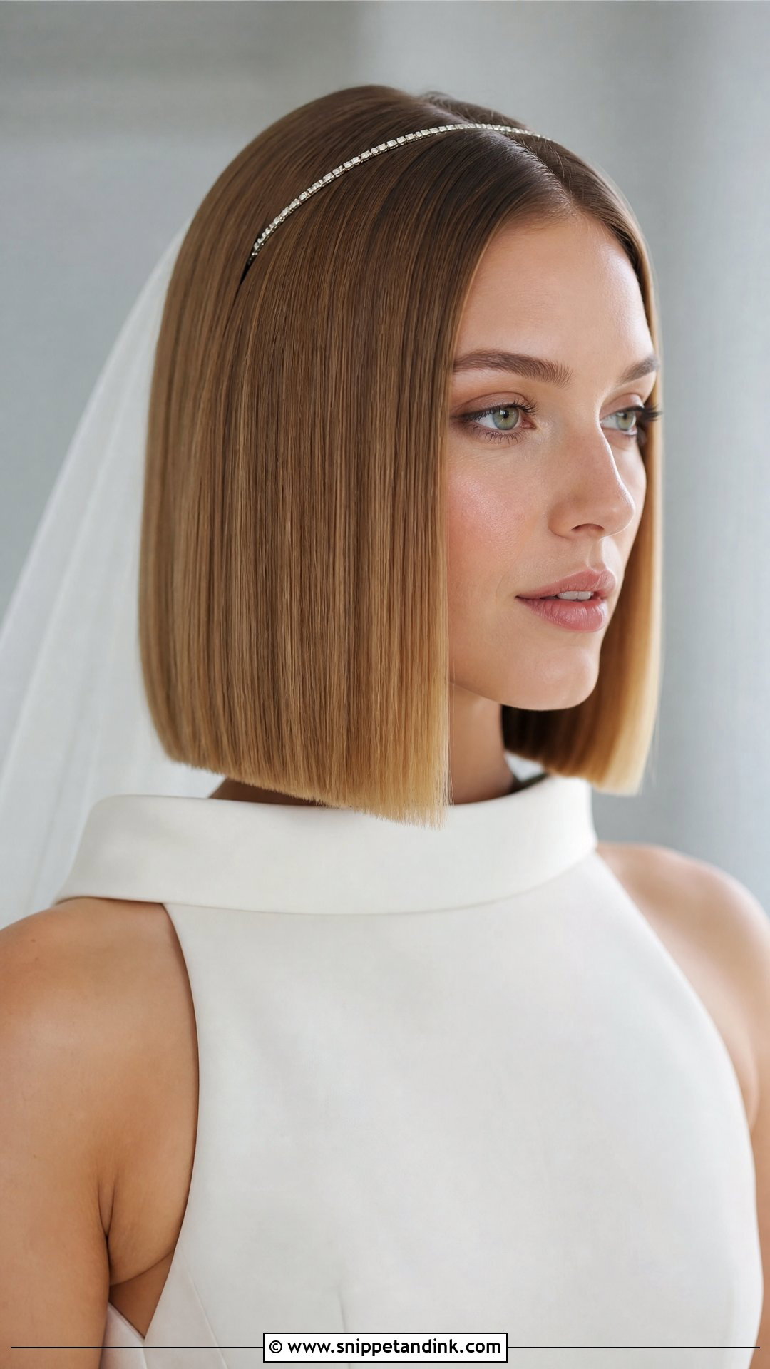Blunt Lob With High Shine - Snippet and Ink - 20 Wedding Hair Short Length Ideas