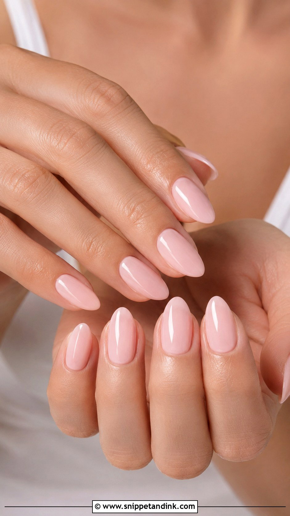 Blush Almond Wedding Nails - Snippet and Ink - 20 Blush Wedding Nails