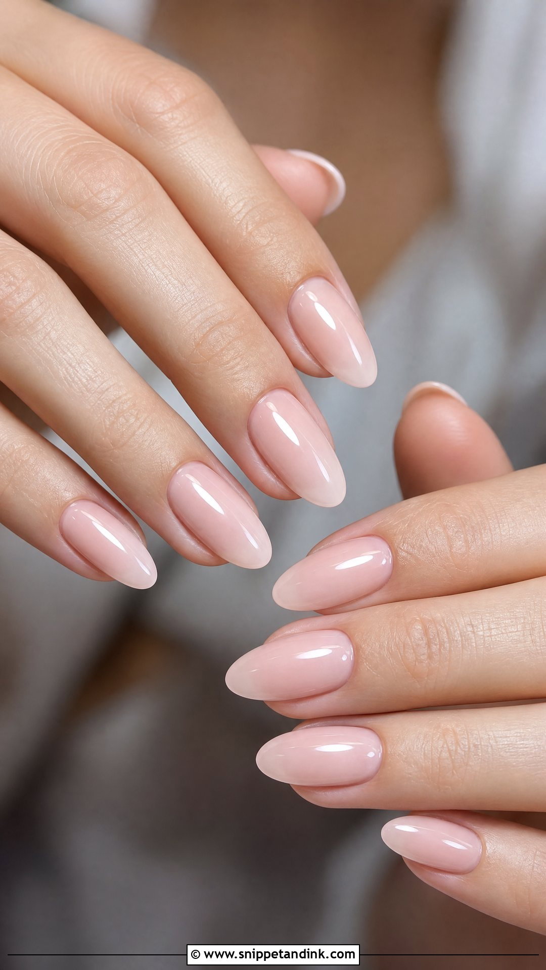 Blush Almond Wedding Nails - Snippet and Ink - 25 Almond Wedding Nails