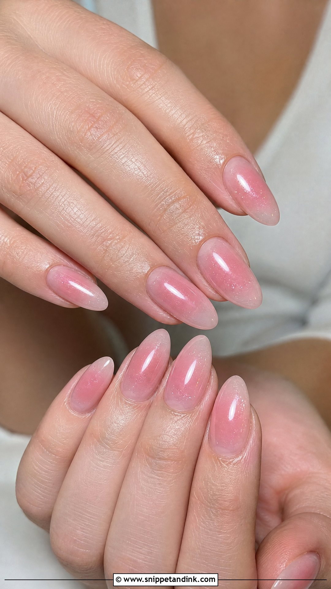 Blush Aura Bridal Nails - Snippet and Ink - 25 Fun Bridal Nails