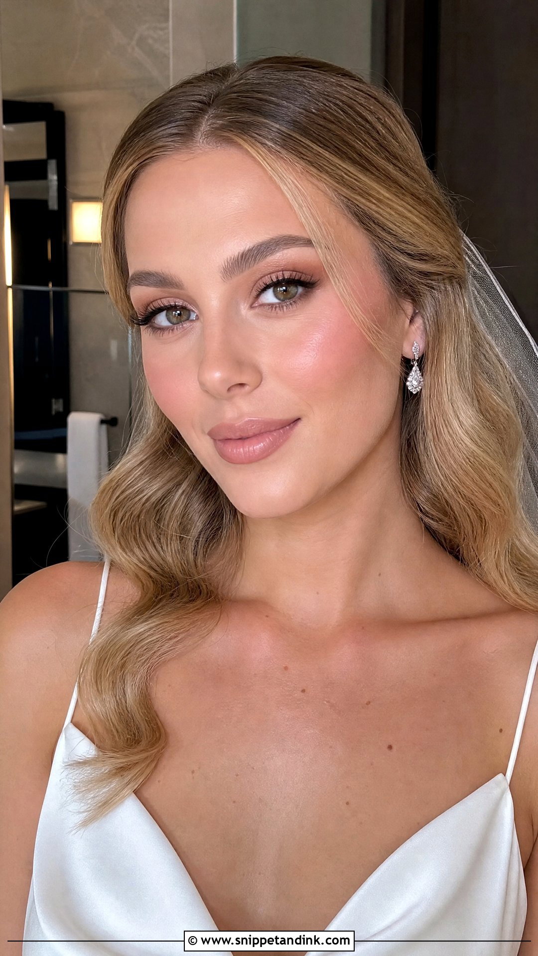 Blush Bridal Makeup With Nude Lip - Snippet and Ink - 20 Blush Wedding Makeup Ideas