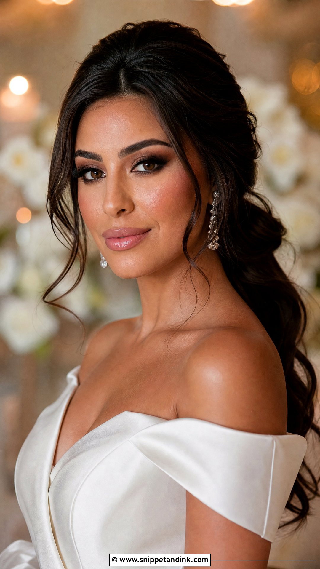 Blush Bridal Makeup With Smokey Eyes - Snippet and Ink - 20 Blush Bridal Makeup Ideas