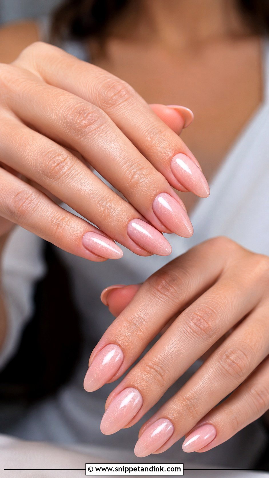 Blush Bridal Nails - Snippet and Ink - 20 Simple Bridal Nails Designs