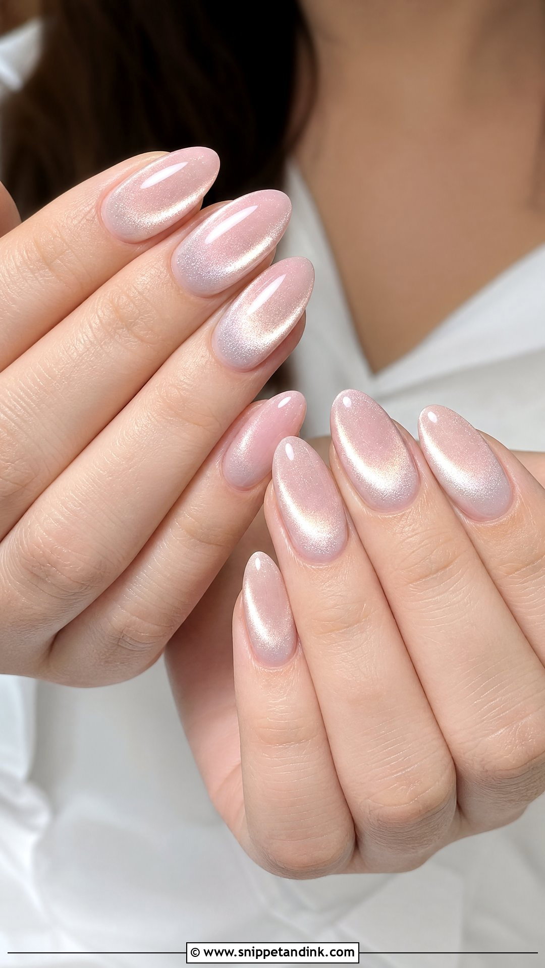 Blush Cat Eye Wedding Nails - Snippet and Ink - 25 Cat Eye Wedding Nails