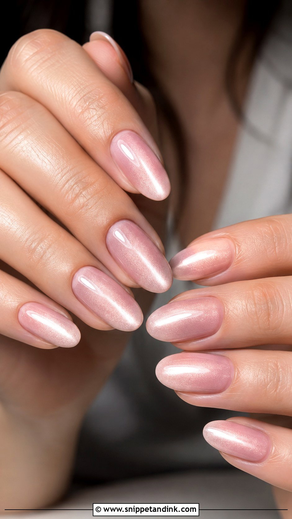 Blush Cat Eye Wedding Nails - Snippet and Ink - 20 Blush Wedding Nails