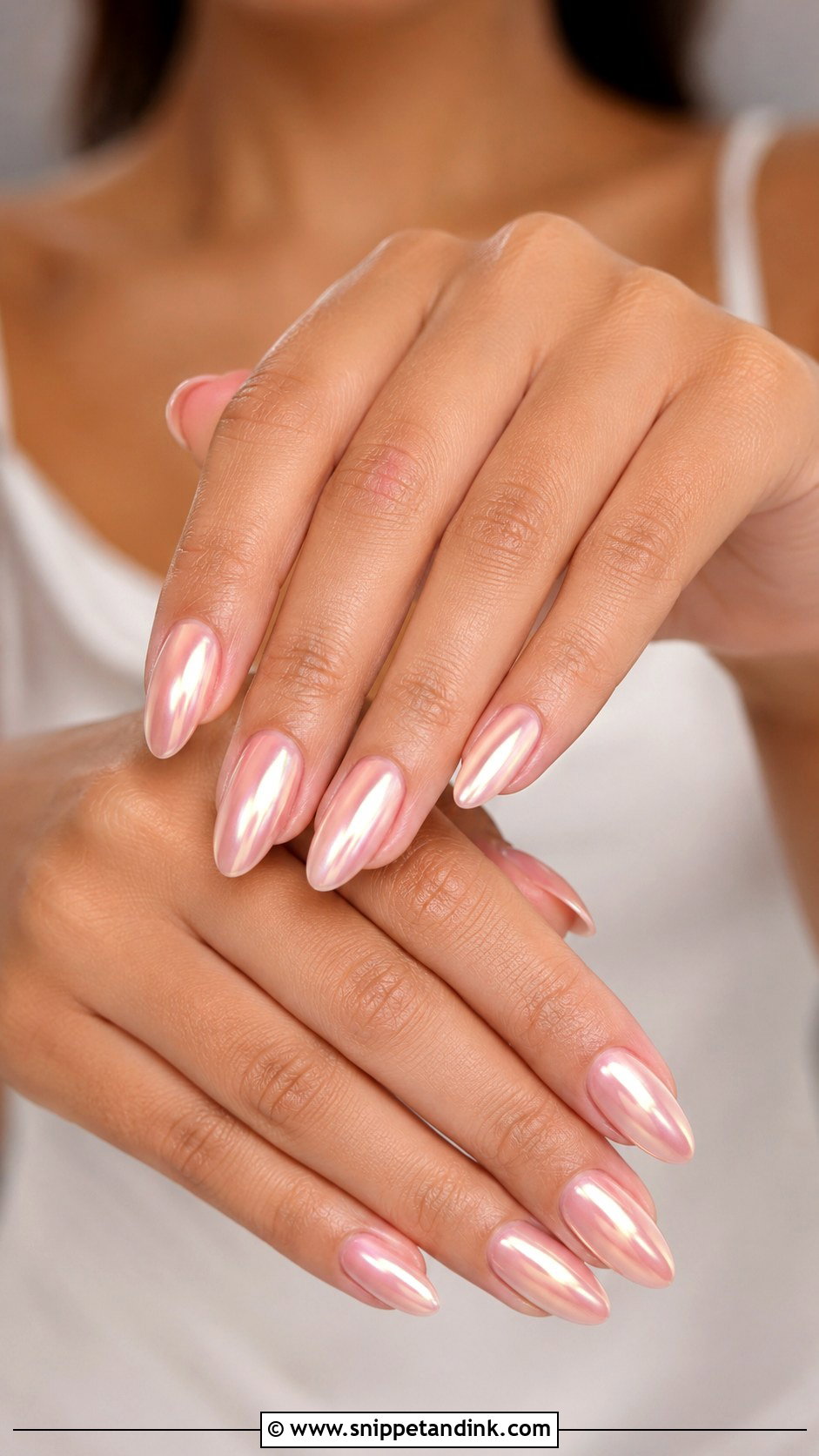 Blush Chrome Beach Wedding Nails - Snippet and Ink - 20 Beach Wedding Nails for Guest