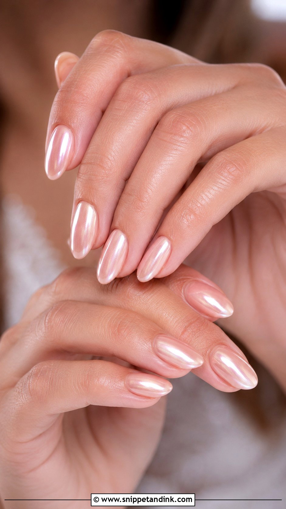 Blush Chrome Bridal Nails - Snippet and Ink - 30 Elegant Bridal Nails Wedding