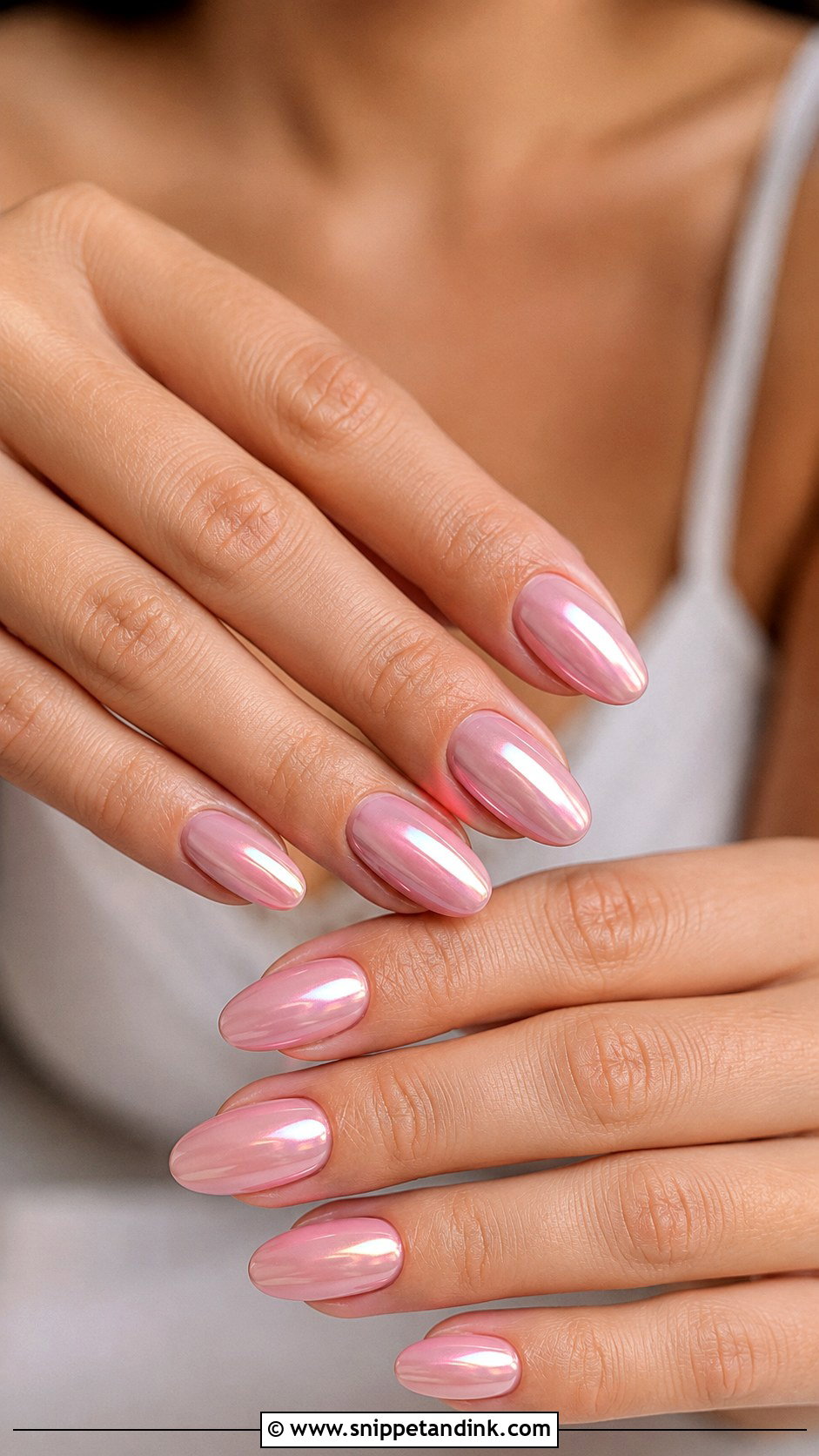Blush Chrome Bridesmaid Wedding Nails - Snippet and Ink - 20 Bridesmaid Wedding Nails Ideas