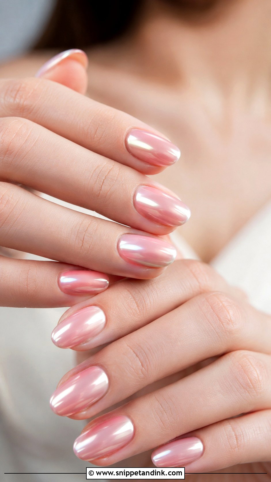 Blush Chrome Spring Bridal Nails - Snippet and Ink - 20 Spring Bridal Nails