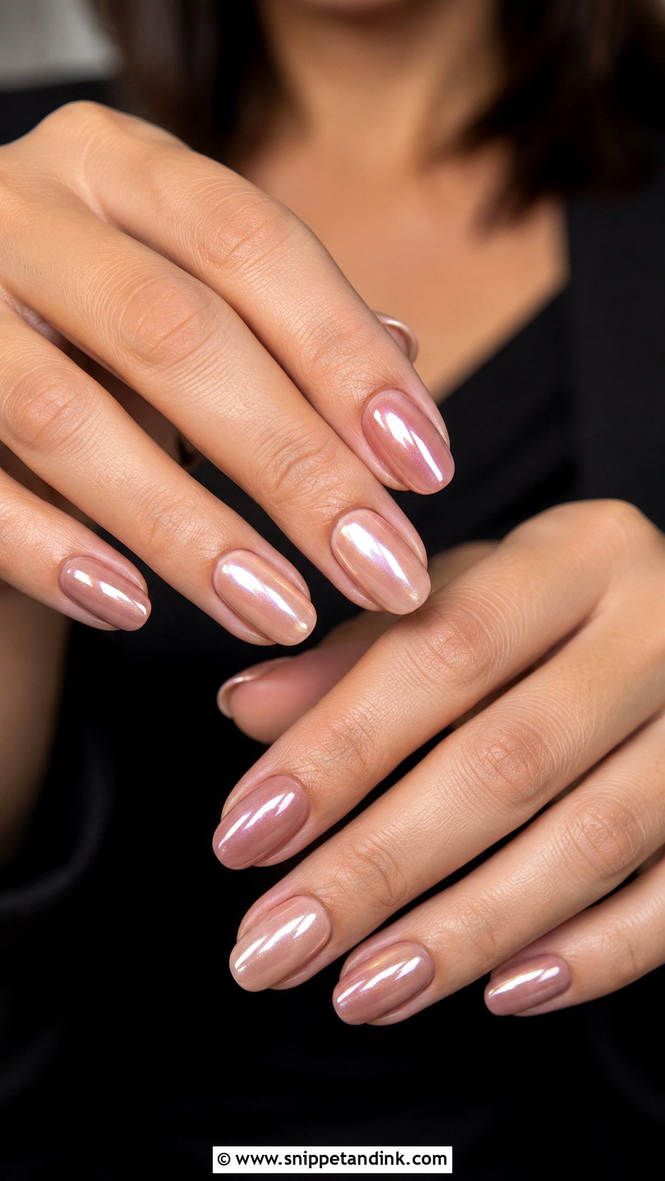 Blush Chrome Wedding Nails - Snippet and Ink - 30 Wedding Day Nails for Bride