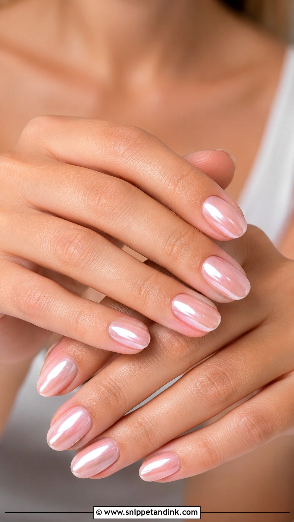 Blush Chrome Wedding Nails - Snippet and Ink - 20 Blush Wedding Nails