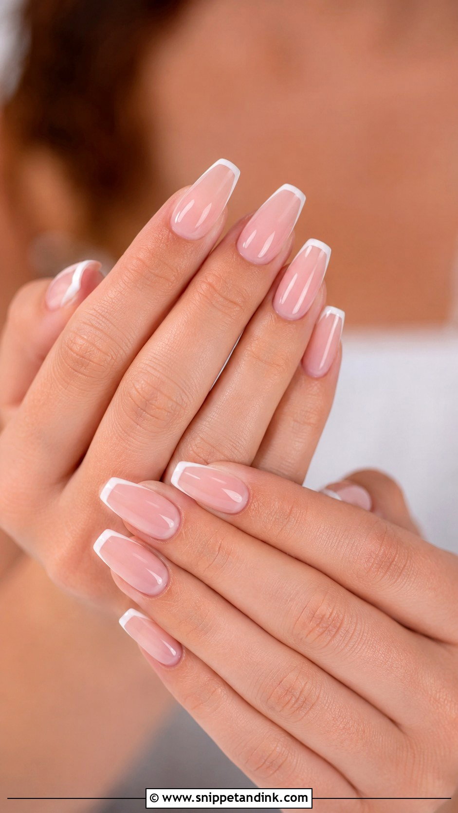 Blush Coffin Wedding Nails - Snippet and Ink - 20 Blush Wedding Nails