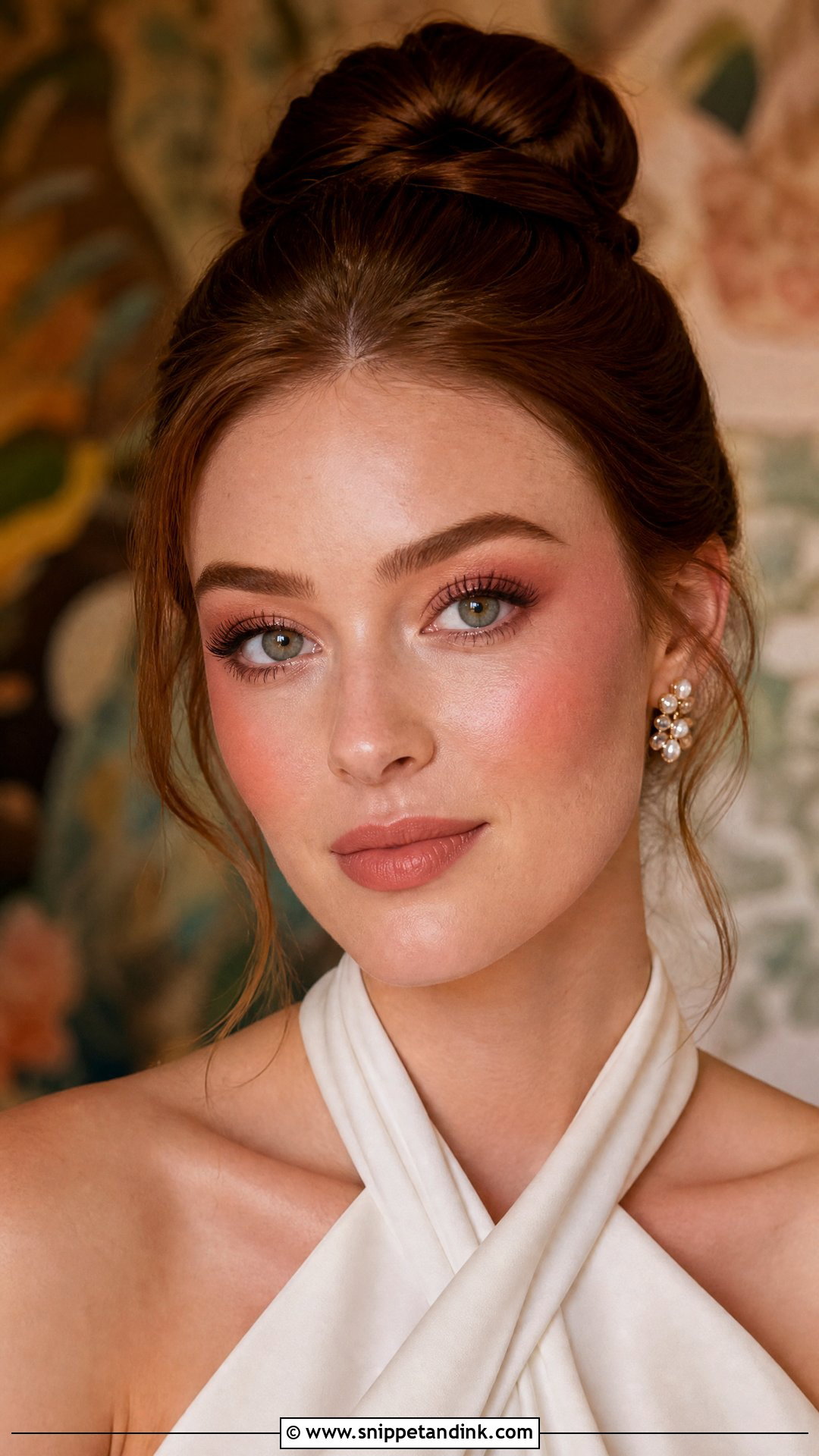Blush Draping Bridal Makeup - Snippet and Ink - 20 Blushing Bride Makeup Ideas