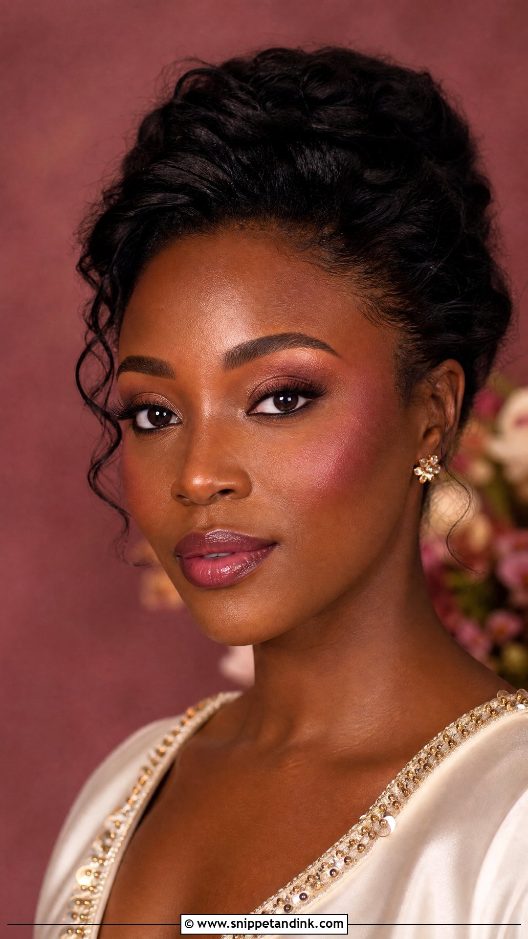 Blush Draping Editorial Wedding Makeup - Snippet and Ink - 20 Editorial Wedding Makeup Ideas