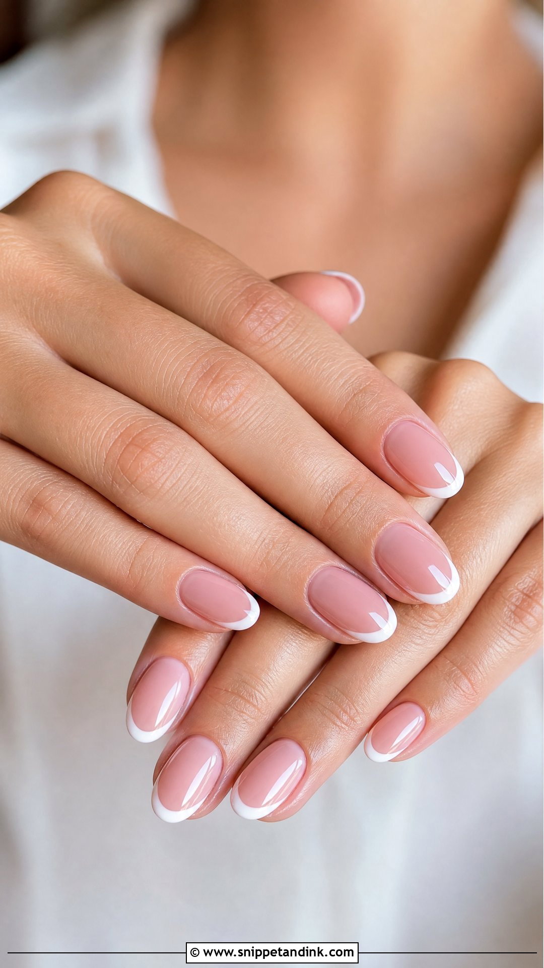 Blush French Bridal Nails - Snippet and Ink - 25 French Bridal Nails