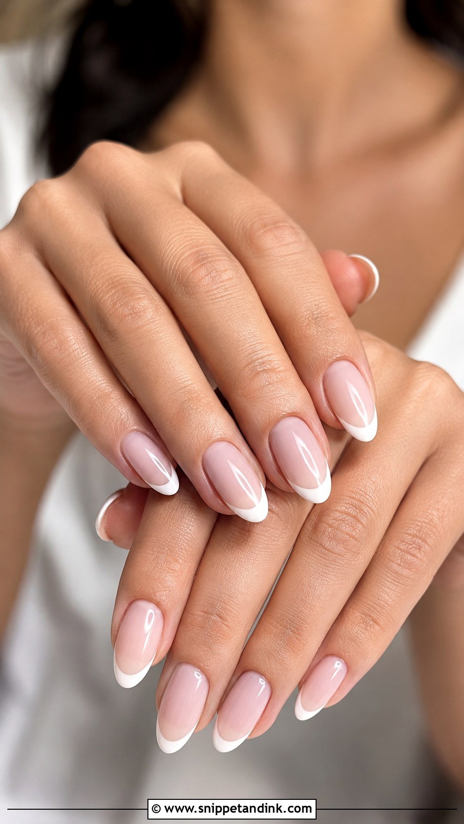 Blush French Tip Wedding Nails - Snippet and Ink - 20 Blush Wedding Nails