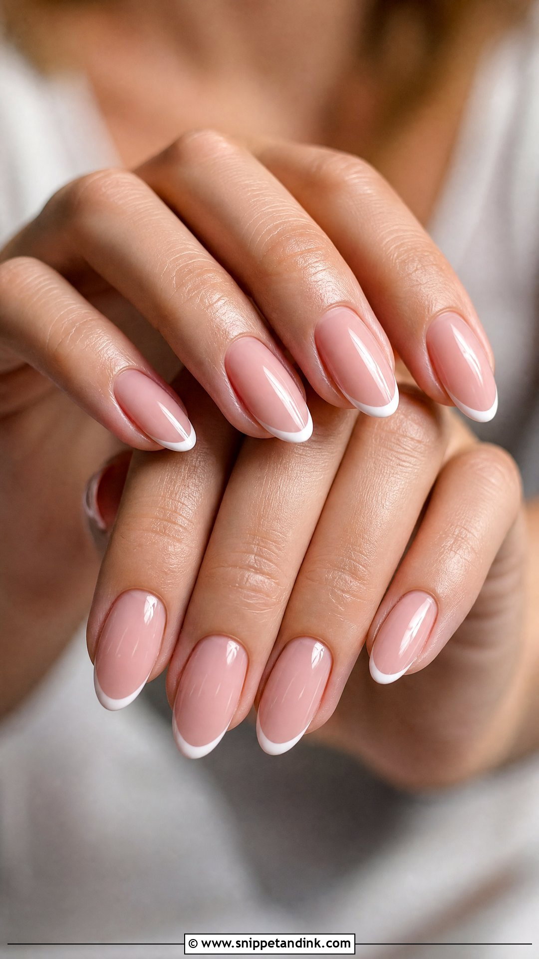 Blush French Wedding Nails - Snippet and Ink - 25 Classy Wedding Nails