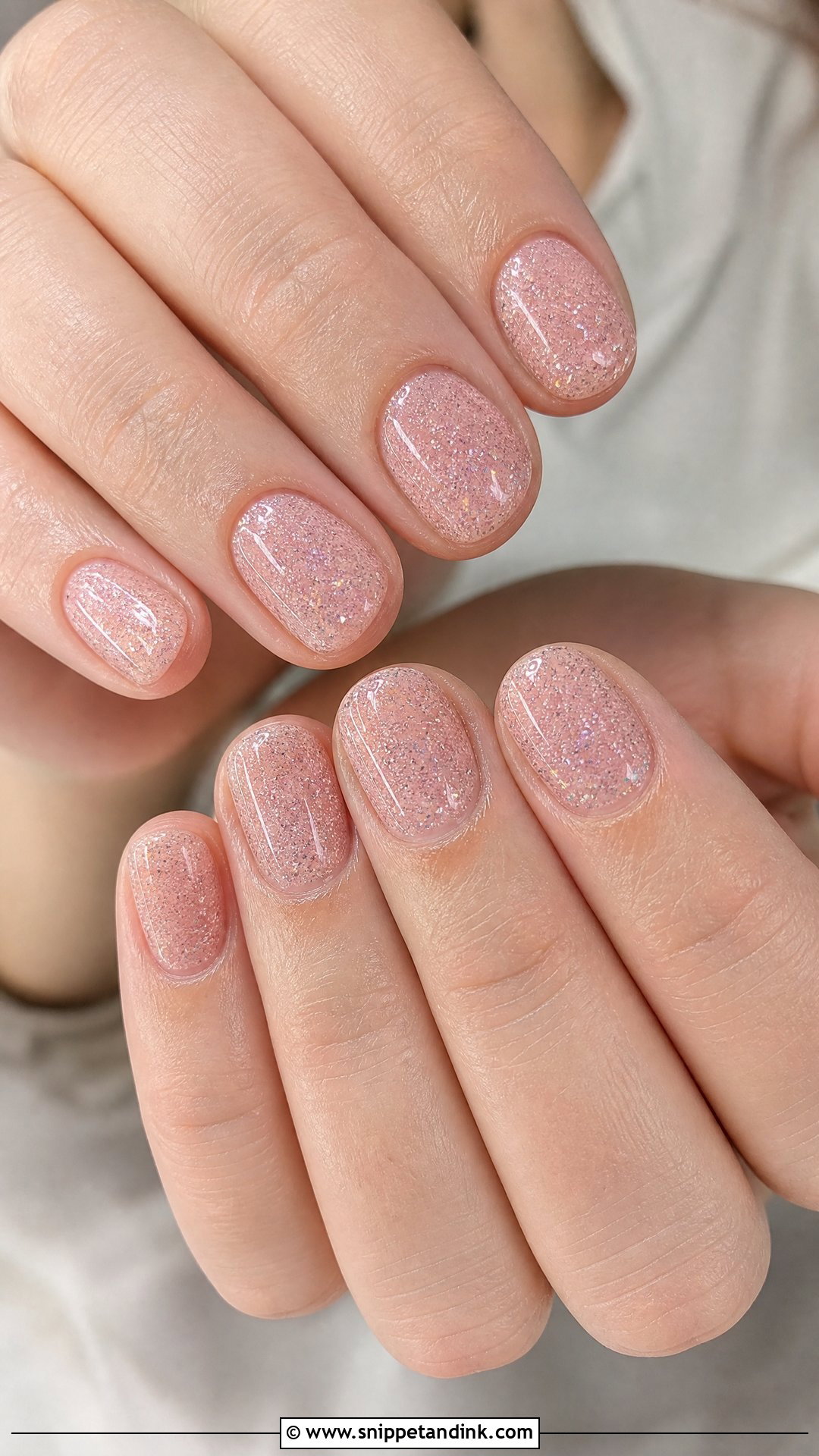 Blush Glitter Wedding Nails - Snippet and Ink - 25 Glitter Wedding Nails