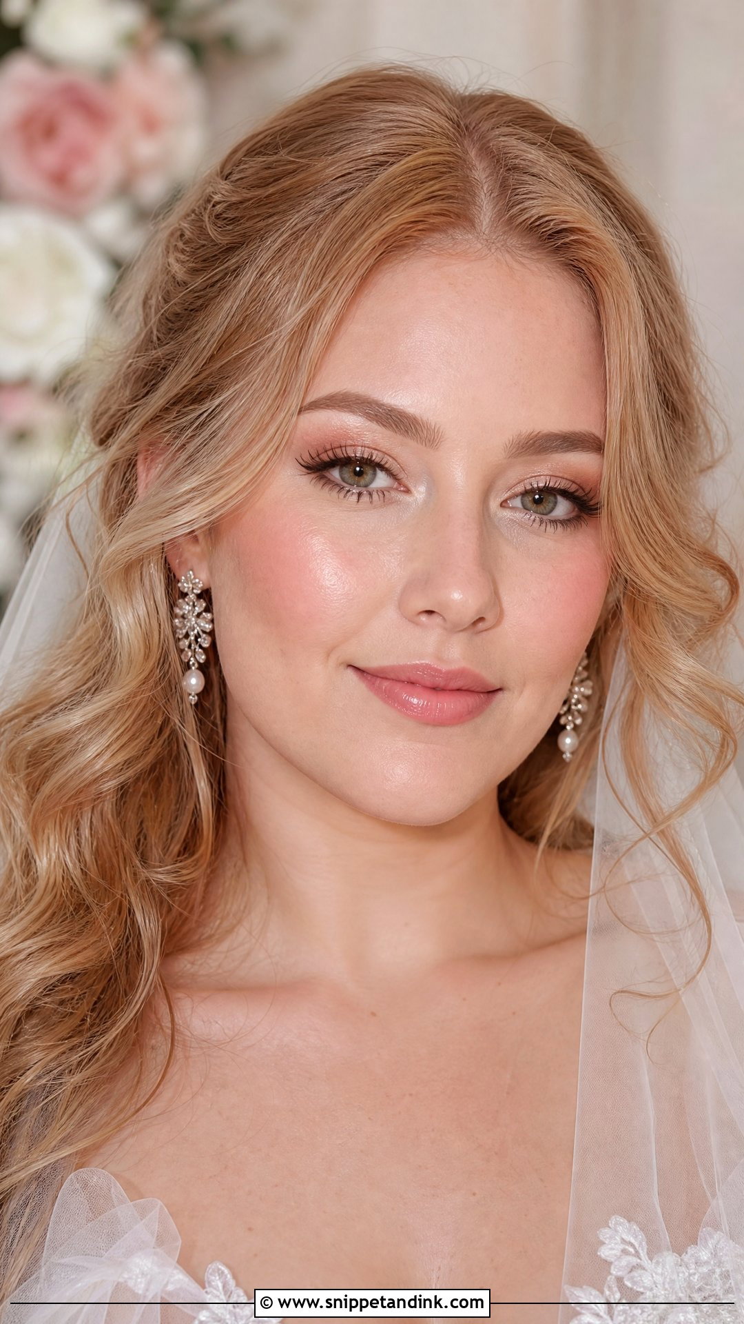 Blush Heavy Glowy Wedding Makeup - Snippet and Ink - 25 Glowy Wedding Makeup Ideas