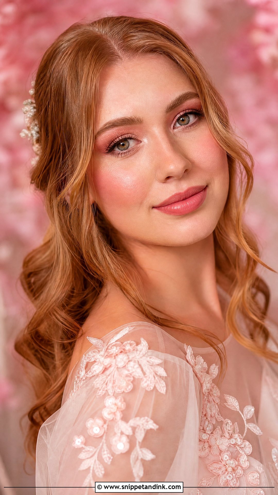 Blush Monochrome Wedding Makeup - Snippet and Ink - 20 Blush Wedding Makeup Ideas