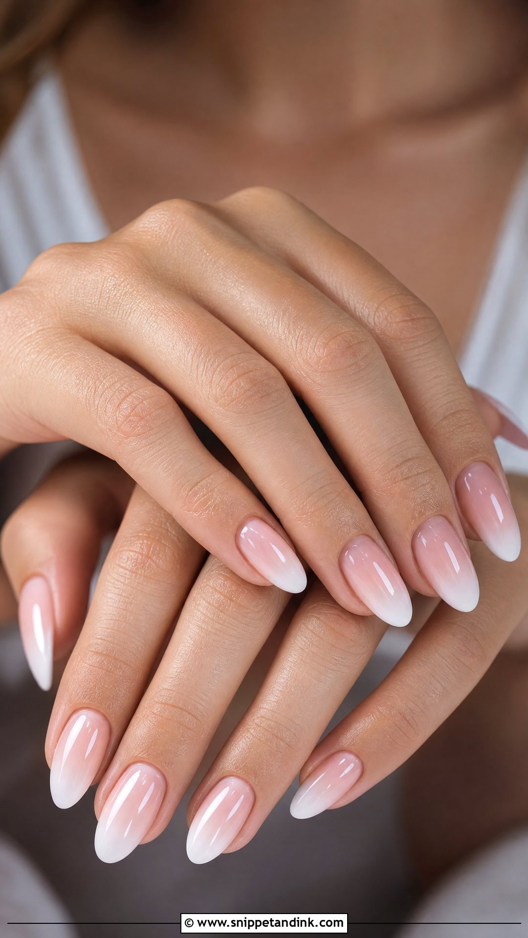 Blush Ombre Bridal Nails - Snippet and Ink - 35 Bridal Nails
