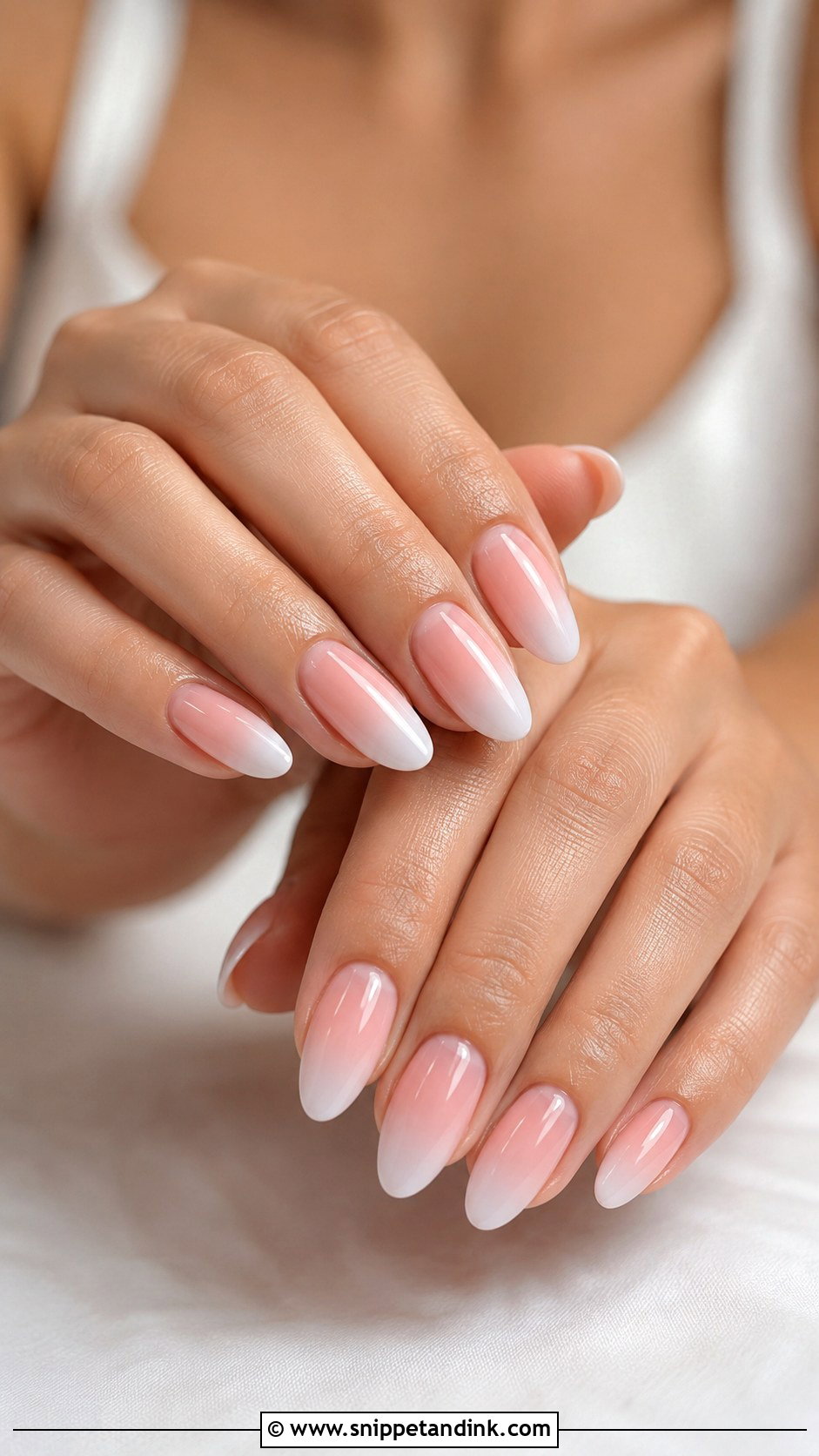 Blush Ombre Bride Nails - Snippet and Ink - 20 Wedding Bride Nails Ideas