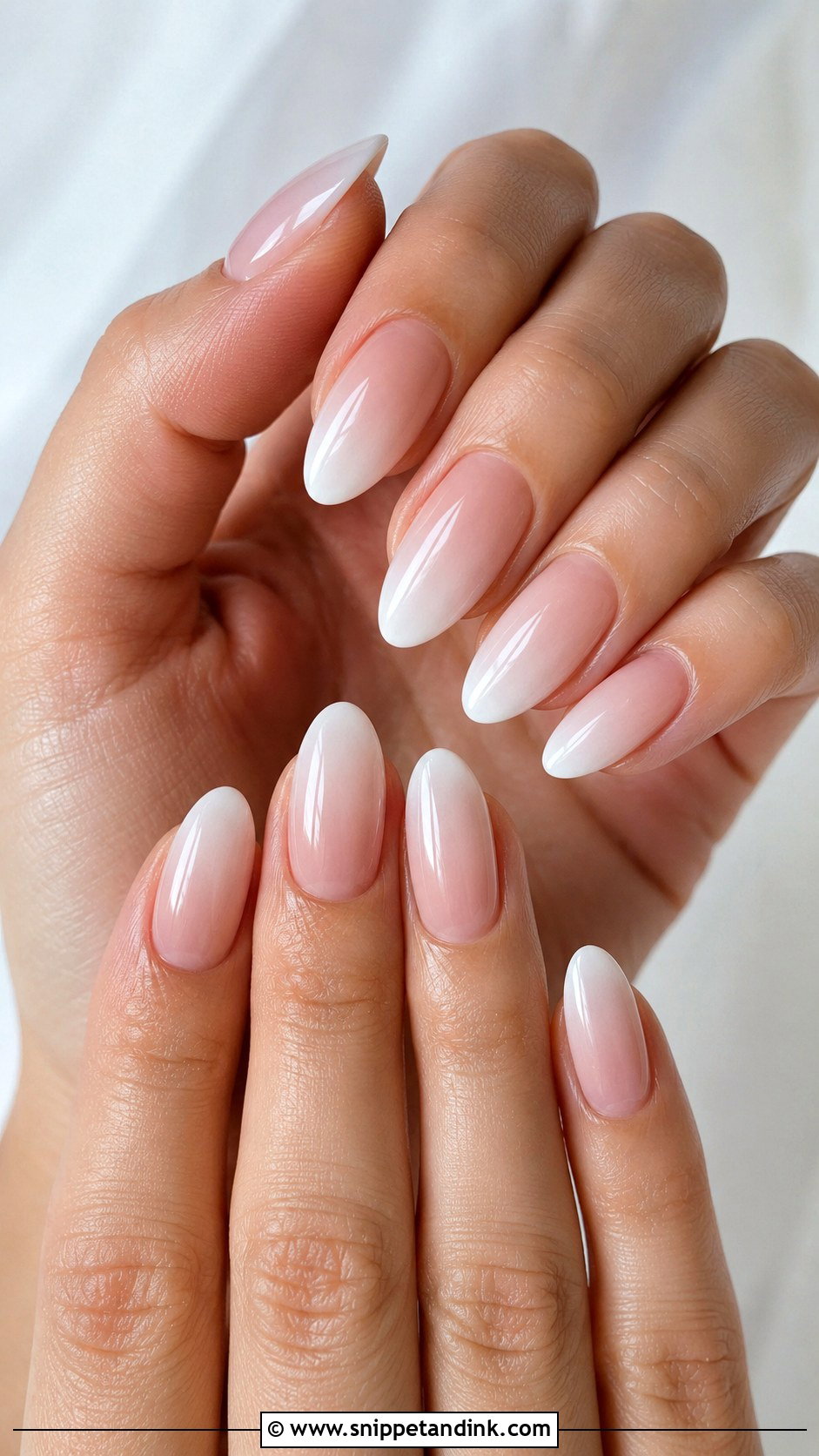 Blush Ombre Bride Nails - Snippet and Ink - 20 Bride Nails 2025