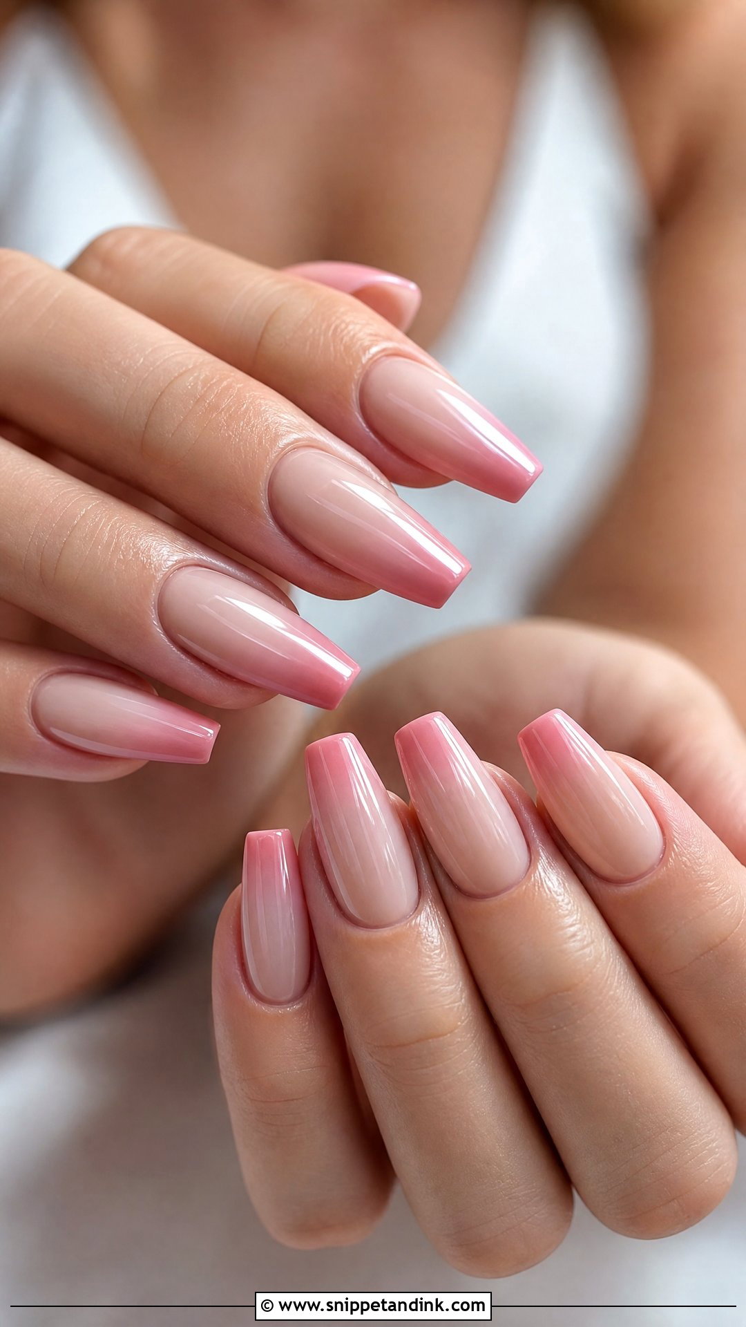 Blush Ombre Bridesmaid Nails - Snippet and Ink - 25 Bridesmaid Wedding Nails Design