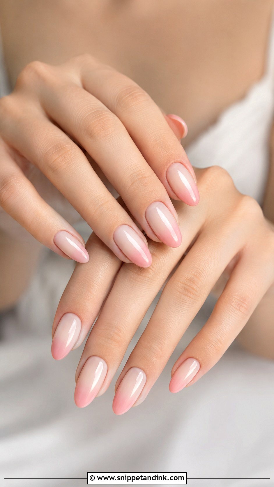 Blush Ombre Wedding Nails - Snippet and Ink - 20 Wedding Nail Inspo Ideas