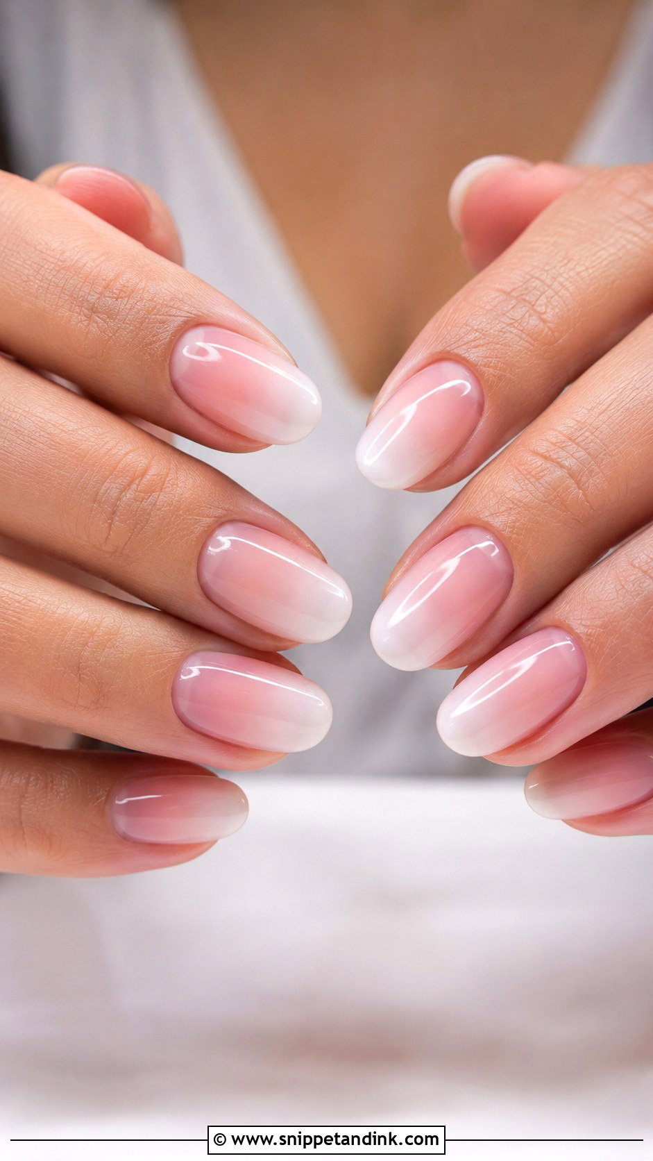 Blush Ombre Wedding Nails - Snippet and Ink - 20 Minimalist Wedding Nails