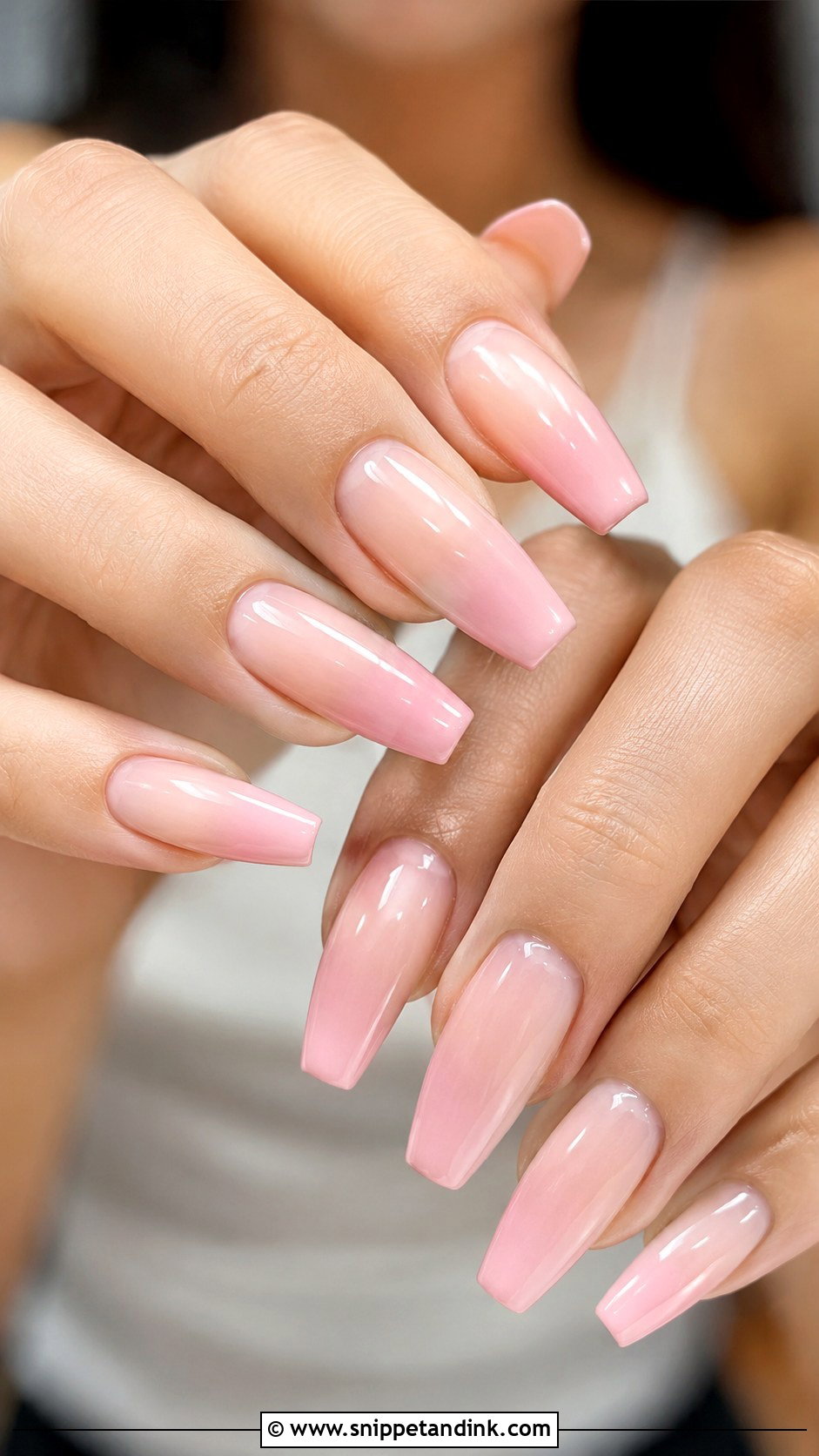 Blush Ombre Wedding Nails - Snippet and Ink - 20 Nail Inspo for Wedding Ideas