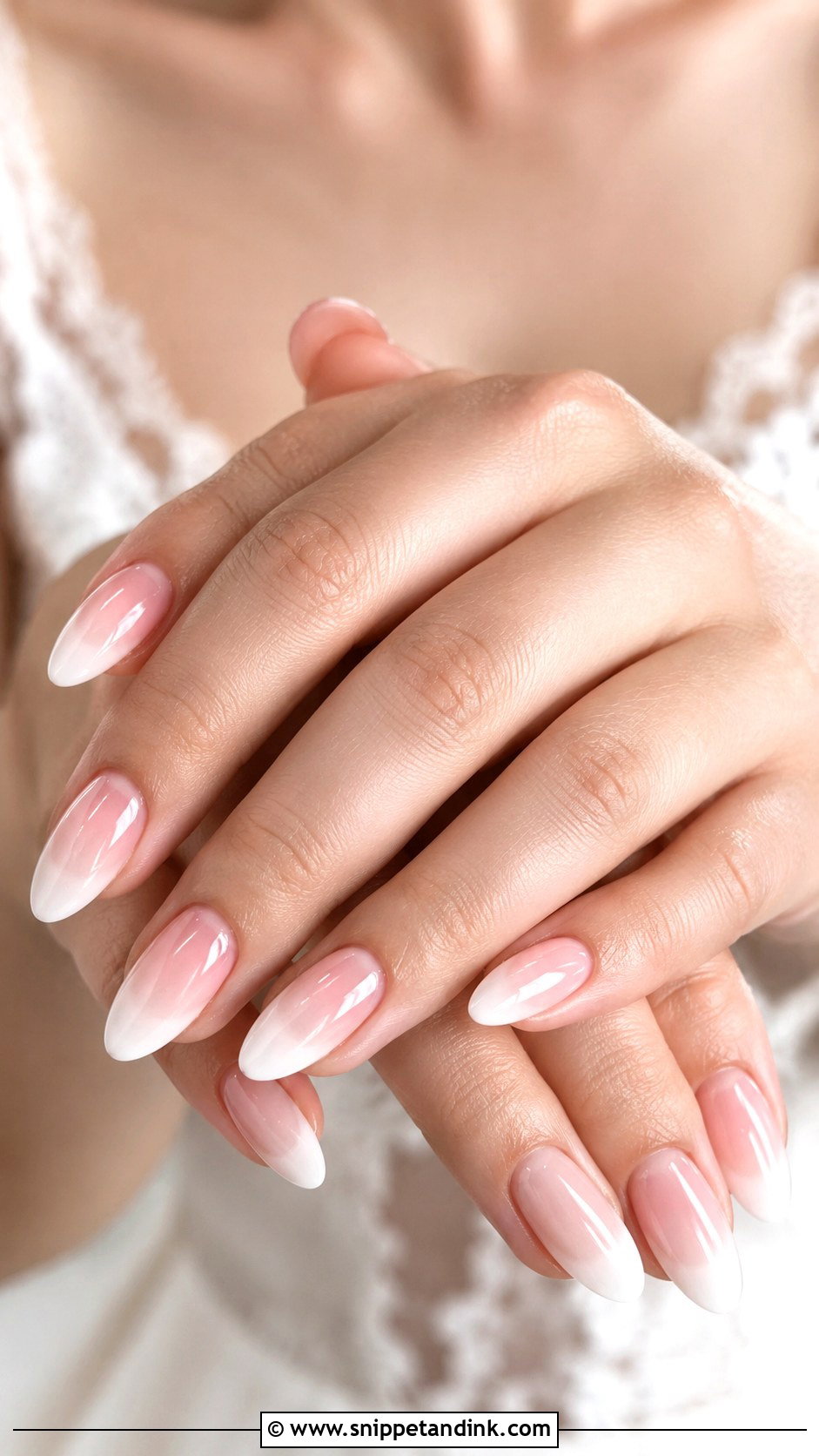 Blush Ombre Wedding Nails For Bride - Snippet and Ink - 20 Cute Wedding Nails the Bride