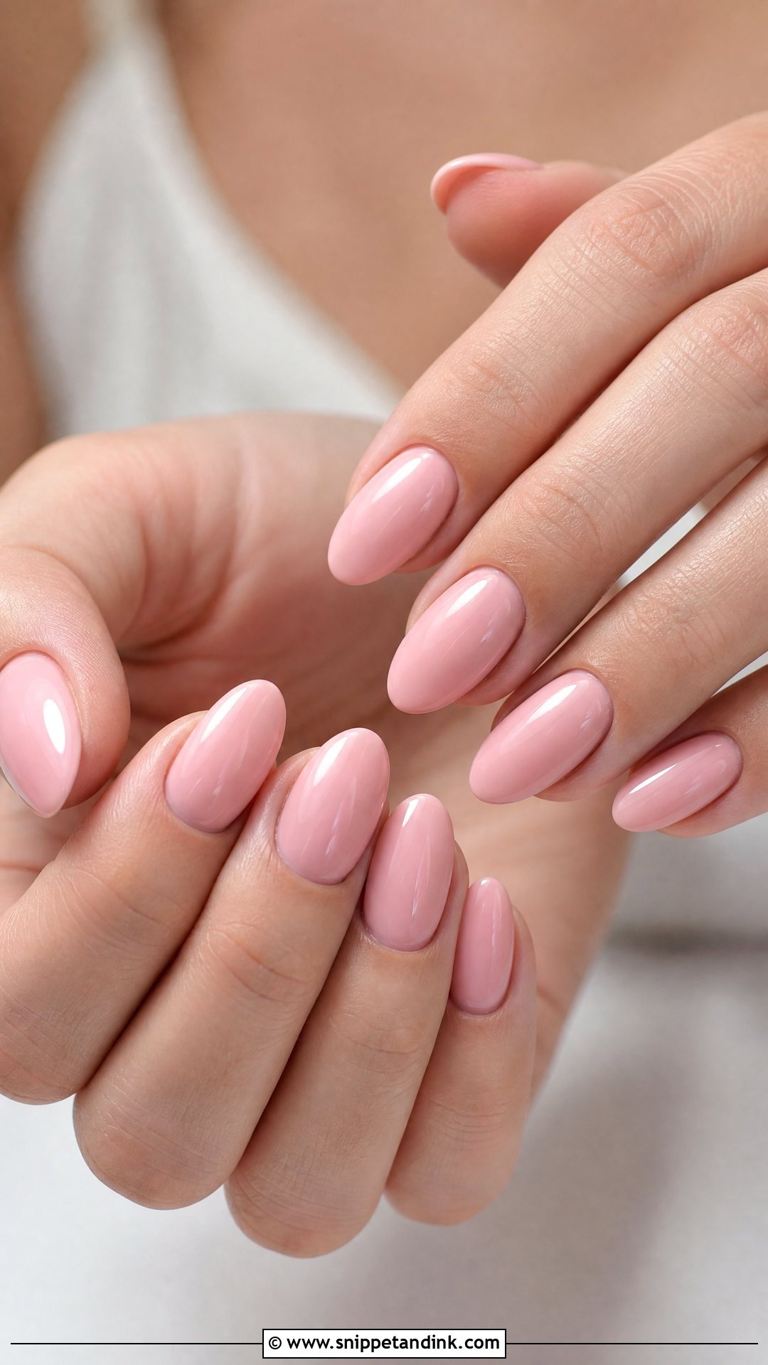 Blush Pink Almond Bridal Nails - Snippet and Ink - 25 Almond Bridal Nails