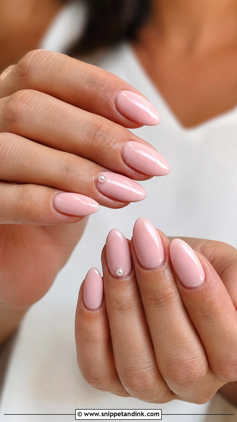Blush Pink Almond Nail Extensions - Snippet and Ink - 20 Pink Nail Extension Designs for Wedding