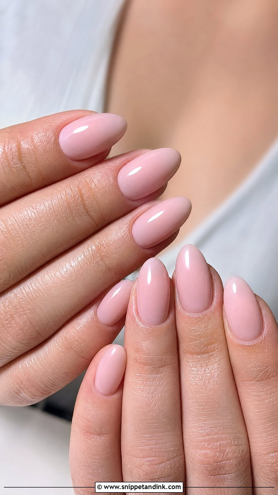 Blush Pink Almond Nails - Snippet and Ink - 20 Cute Nails for Wedding Guest