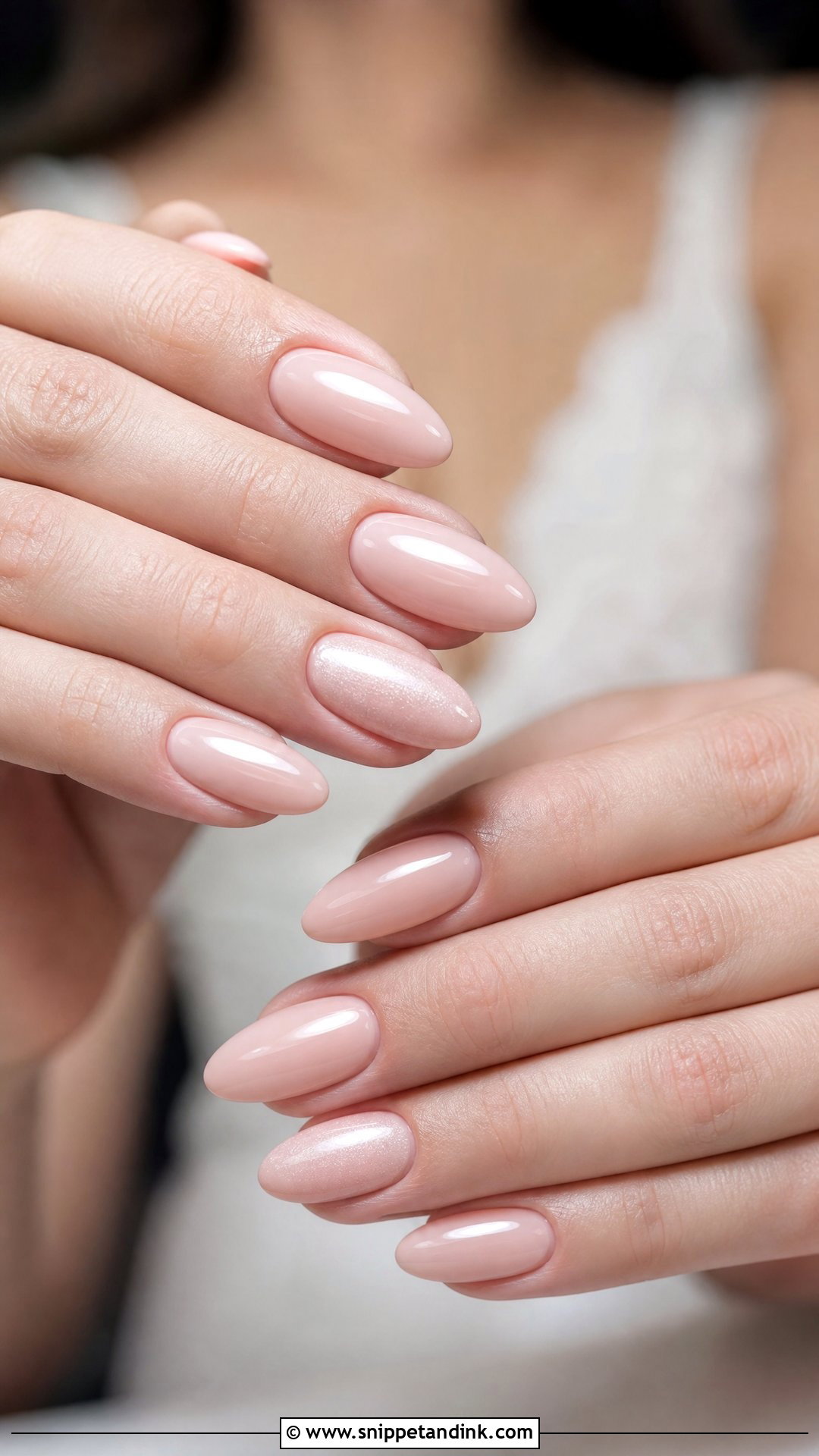 Blush Pink Almond Wedding Nails - Snippet and Ink - 25 Almond Wedding Nails for Bride