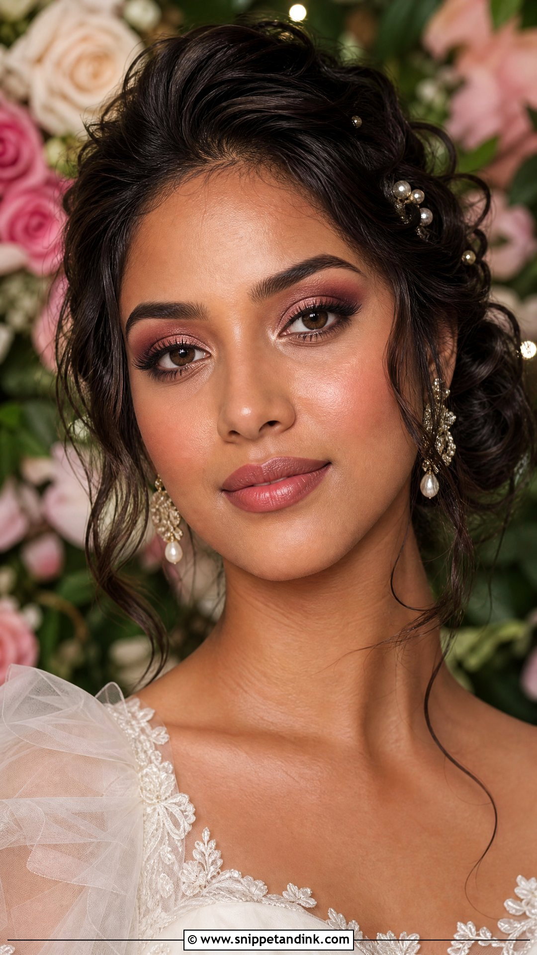 Blush Pink Black Bridal Makeup - Snippet and Ink - 30 Black Bridal Makeup Ideas