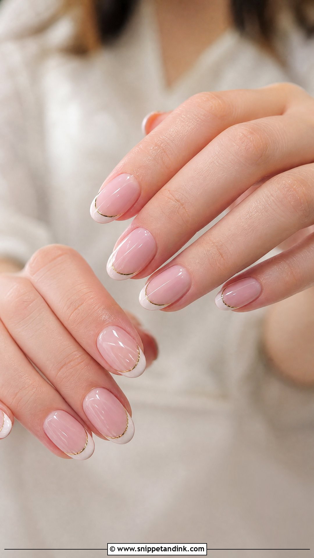 Blush Pink Bridal French Nails - Snippet and Ink - 25 Indian Pink Bridal Nail Art Ideas
