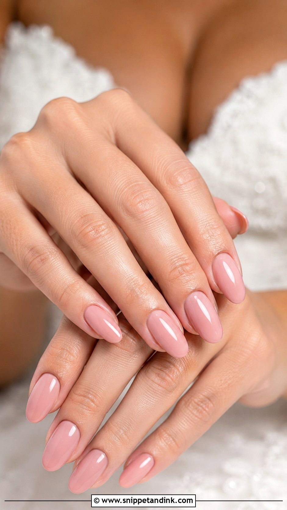 Blush Pink Bridal Nails - Snippet and Ink - 30 Simple Bridal Nails
