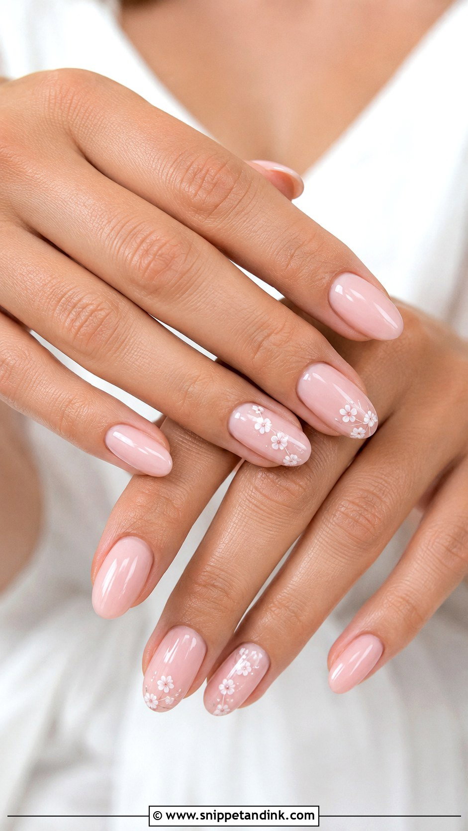 Blush Pink Bridal Nails - Snippet and Ink - 20 Bridal Nail Color Ideas