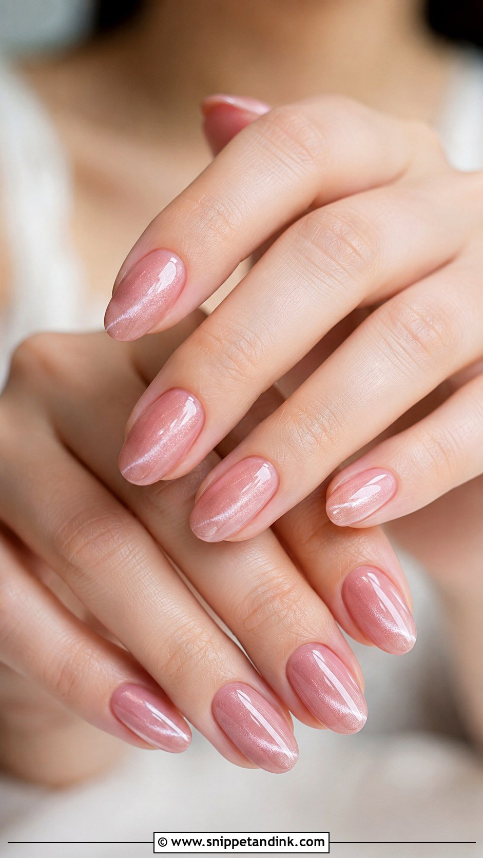 Blush Pink Cat Eye Bridal Wedding Nails - Snippet and Ink - 20 Cat Eye Bridal Wedding Nails
