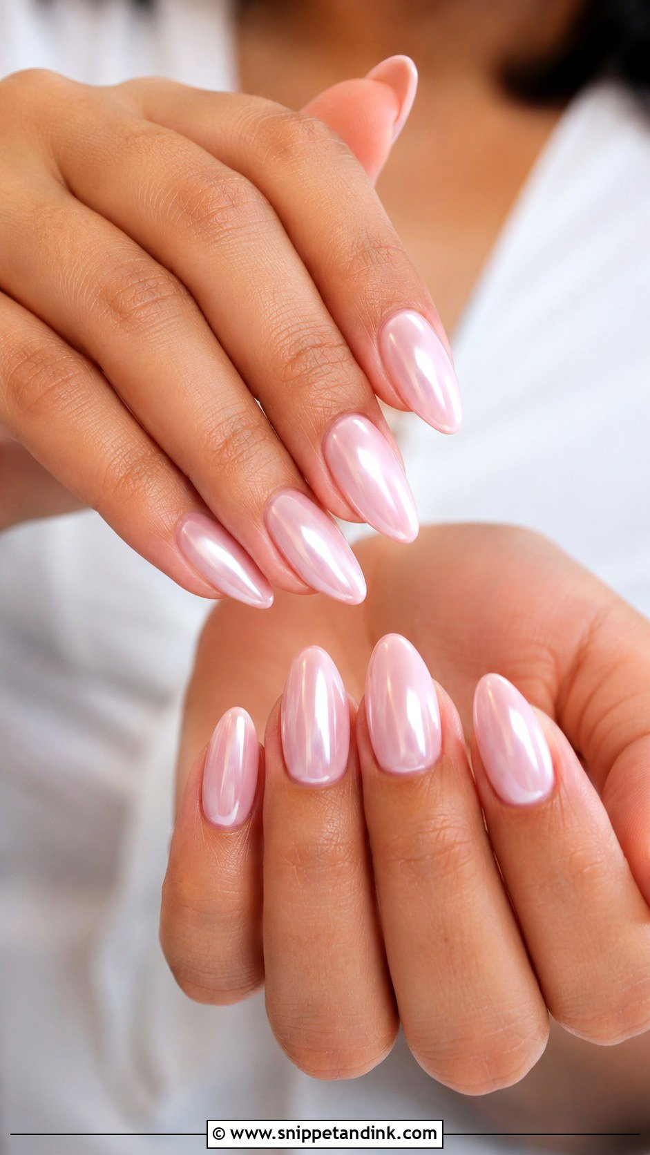 Blush Pink Chrome Autumn Wedding Nails - Snippet and Ink - 20 Autumn Wedding Nails