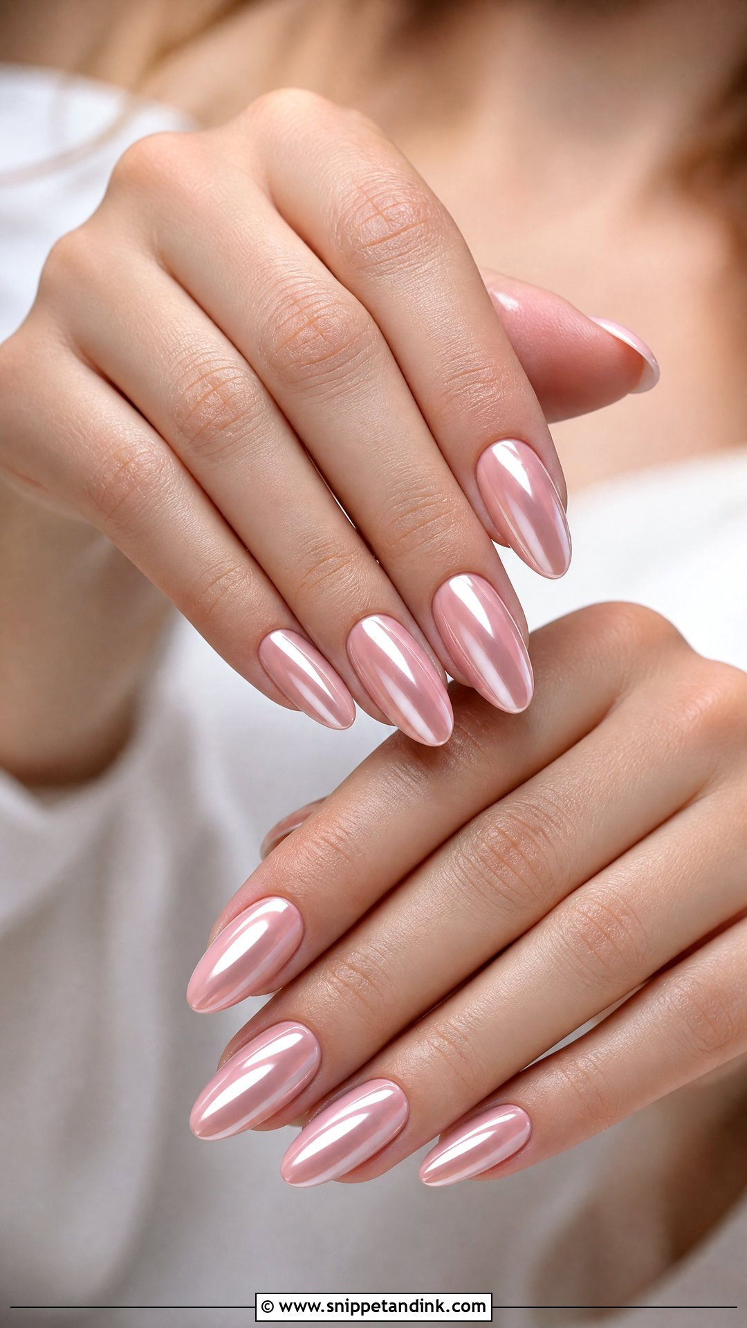 Blush Pink Chrome Bridal Nails - Snippet and Ink - 25 Bridal Nails 2025