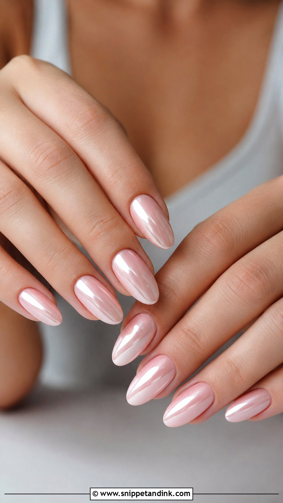 Blush Pink Chrome Nails - Snippet and Ink - 20 Nail Art for Wedding Guest Ideas