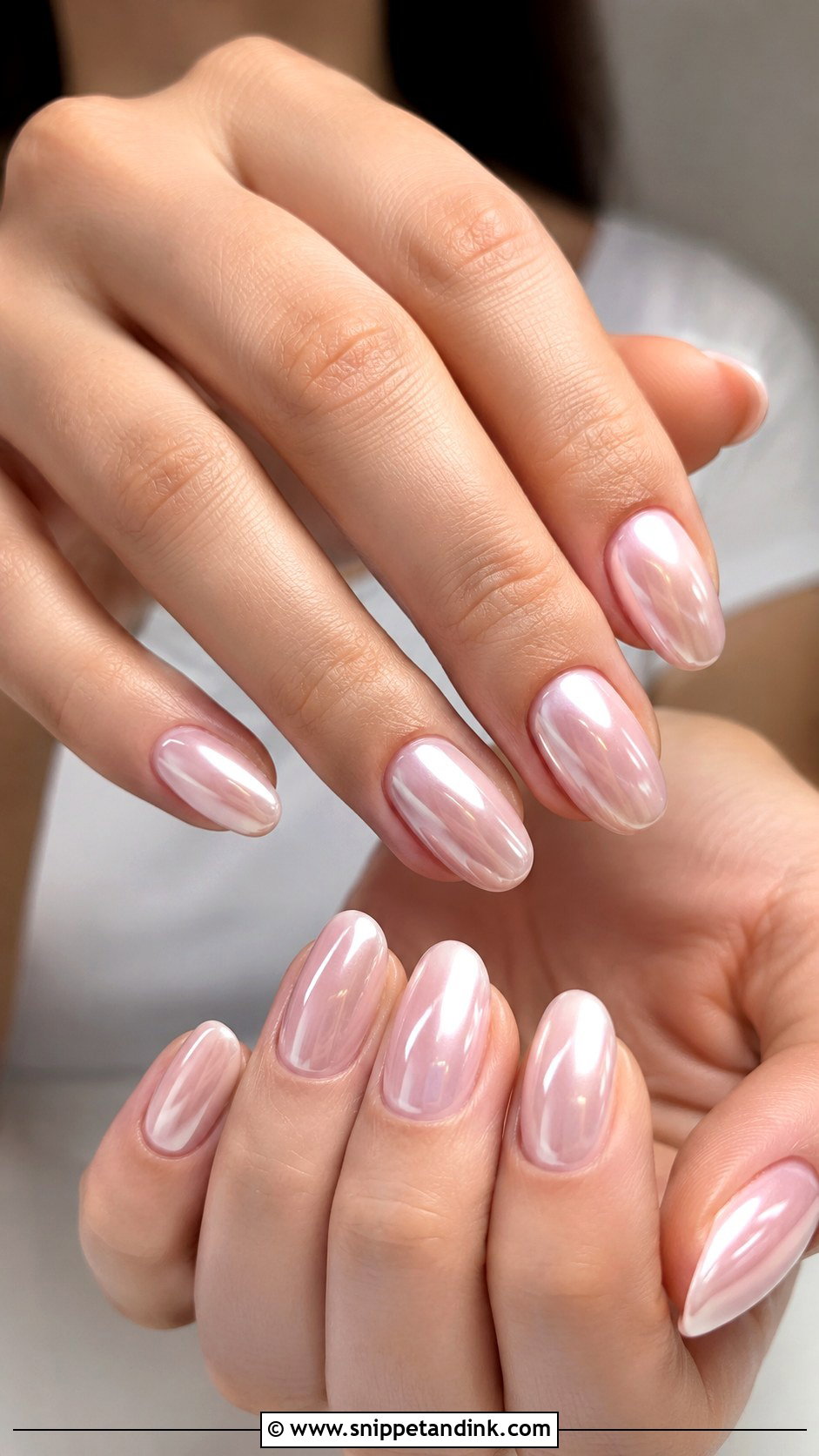 Blush Pink Chrome Wedding Nails - Snippet and Ink - 20 Classy Nails for Wedding